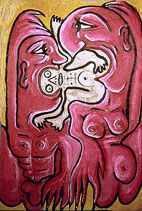Les Parents, peinture de Lauranne